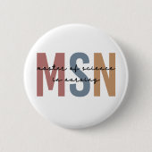 MSN Master of Science in het Afstuderen Verpleegku Ronde Button 5,7 Cm (Voorkant)