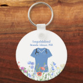 MSN Nurse Blue Scrubs Sleutelhanger (Achterkant)