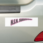 MSN overleving in roze Bumpersticker (Op auto)