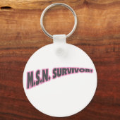 MSN overleving in roze Sleutelhanger (Voorkant)
