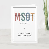 MSOT Master of Science in Occupational Therapy Kaart (Voorkant)