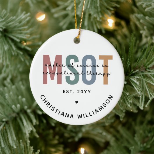 MSOT Master of Science in Occupational Therapy Keramisch Ornament (Boom)