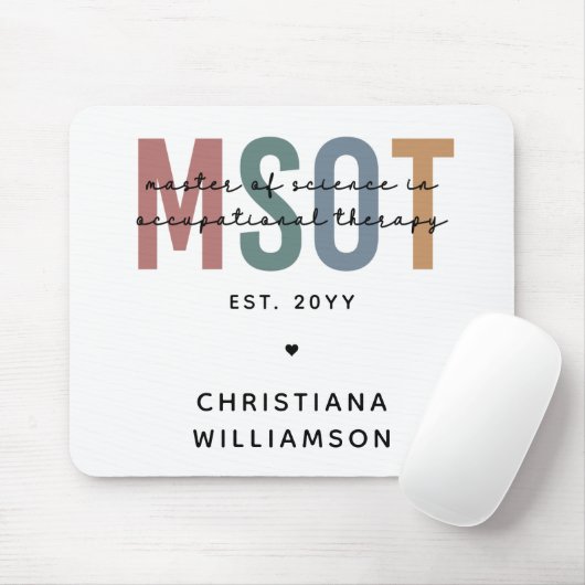 MSOT Master of Science in Occupational Therapy Muismat (Met muis)