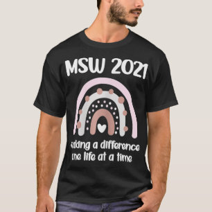 MSW 2021 Afstuderen van maatschappelijk werkers T-shirt
