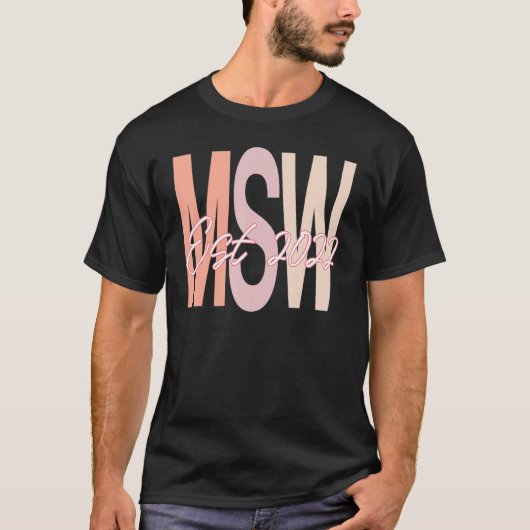 Msw 2022 Afstuderen sociale werkmeesters Graad T-shirt (Voorkant)