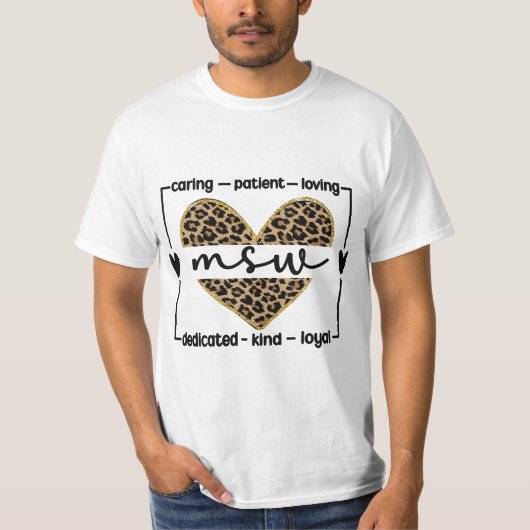 MSW Appreciation Social Worker Graduation Master's T-shirt (Voorkant)