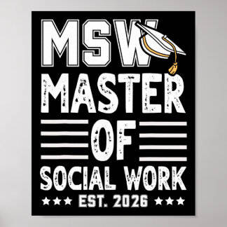 Msw Est 2026 Masters Of Social Work Afstuderen Soc Poster