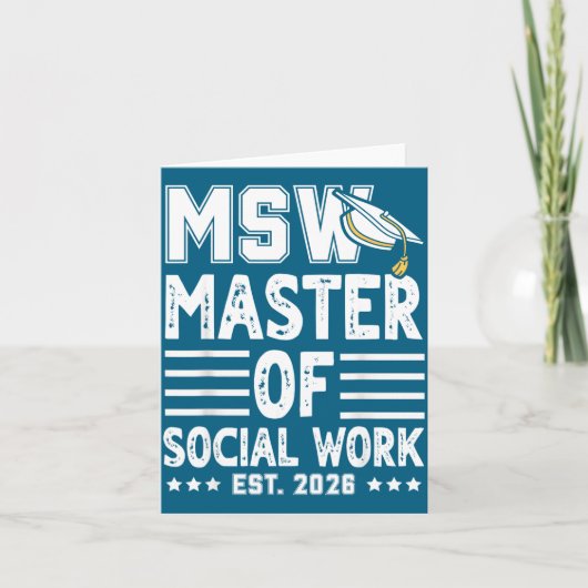 Msw Est Master Sociaal Werk Kaart (Voorkant)