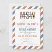MSW Master of Social Work Afstuderen Retro Kaart (Voorkant)