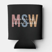 MSW Master of Social Work Retro Afstuderen Blikjeskoeler (Achterkant)