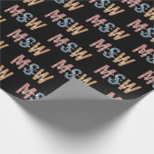 MSW Master of Social Work Retro Afstuderen Cadeaupapier (Hoek)