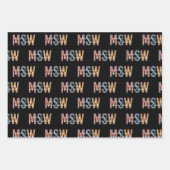 MSW Master of Social Work Retro Afstuderen Inpakpapier Vel (Voorkant)