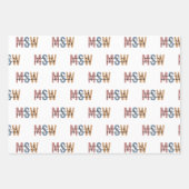 MSW Master of Social Work Retro Afstuderen Inpakpapier Vel (Voorkant)