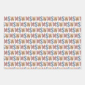 MSW Master of Social Work Retro Afstuderen Inpakpapier Vel (Voorkant 2)