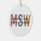 MSW Master of Social Work Retro Afstuderen Keramisch Ornament (Rechts)