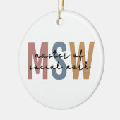 MSW Master of Social Work Retro Afstuderen Keramisch Ornament (Links)