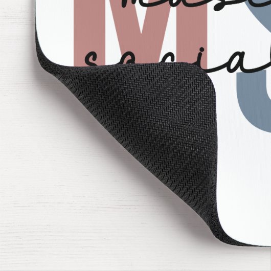 MSW Master of Social Work Retro Afstuderen Muismat (Hoek)