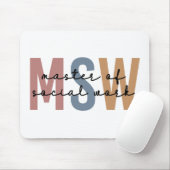 MSW Master of Social Work Retro Afstuderen Muismat (Met muis)