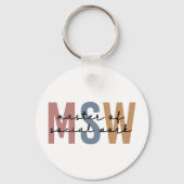 MSW Master of Social Work Retro Afstuderen Sleutelhanger (Voorkant)