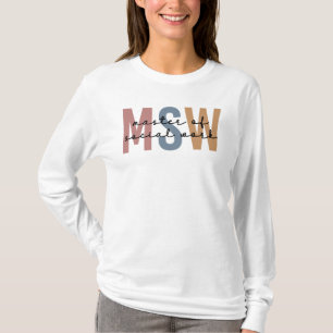 MSW Master of Social Work Retro Afstuderen T-shirt
