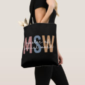 MSW Master of Social Work Retro Afstuderen Tote Bag (Dichtbij)