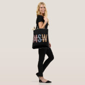 MSW Master of Social Work Retro Afstuderen Tote Bag (Op model)