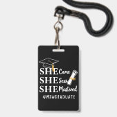 MSW Masterdiploma Master Sociaal Werk Afgestudeerd Badge (Voorzijde met lanyard)