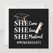 MSW Masterdiploma Master Sociaal Werk Afgestudeerd Kaart (Voorkant)