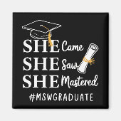 MSW Masterdiploma Master Sociaal Werk Afgestudeerd Magneet (Voorkant)