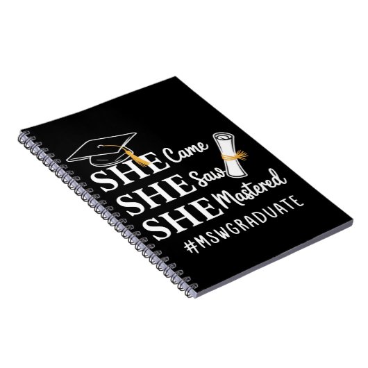 MSW Masterdiploma Master Sociaal Werk Afgestudeerd Notitieboek (Rechterzijde)