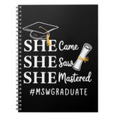 MSW Masterdiploma Master Sociaal Werk Afgestudeerd Notitieboek (Voorkant)