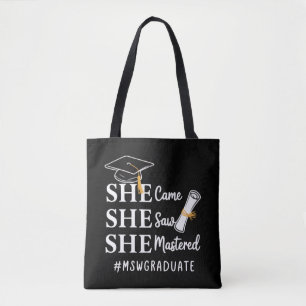 MSW Masterdiploma Master Sociaal Werk Afgestudeerd Tote Bag