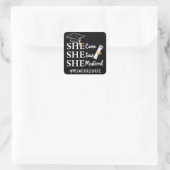 MSW Masterdiploma Master Sociaal Werk Afgestudeerd Vierkante Sticker (Tas)