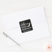 MSW Masterdiploma Master Sociaal Werk Afgestudeerd Vierkante Sticker (Envelop)