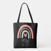 MSW-mastergraad Afstuderen Gift Social Work  Tote Bag (Achterkant)