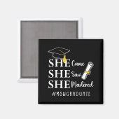 Msw mastergraad meester in de sociale werk magneet (Voorkant / Achterkant)