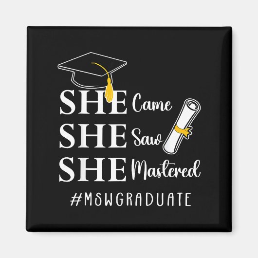Msw mastergraad meester in de sociale werk magneet (Voorkant)