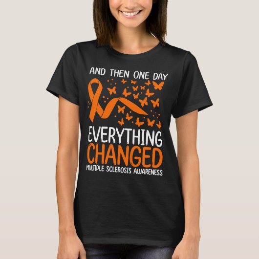 MSWarrior Ribbon Multiple Sclerosis Awareness T-shirt (Voorkant)
