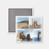 MT0015 Europe, Malta, Gozo, koelkast Magneet (Voorkant / Achterkant)