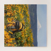 Mt Adams | Gele rugzak | Balsamroot 20x20 Legpuzzel (Horizontaal)