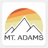 Mt. Adams Retro Vierkante Sticker (Voorkant)