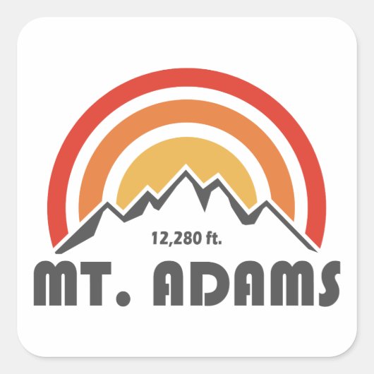Mt. Adams Vierkante Sticker (Voorkant)