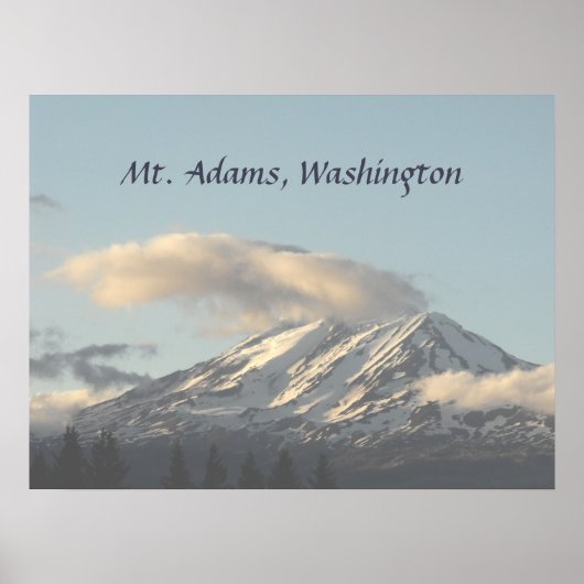 Mt. Adams Washington met Cloud Photo Poster (Voorkant)