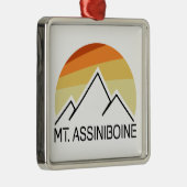 Mt. Assiniboine Retro Metalen Ornament (Rechts)