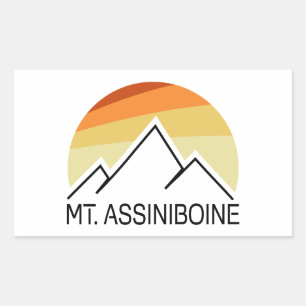 Mt. Assiniboine Retro Rechthoekige Sticker