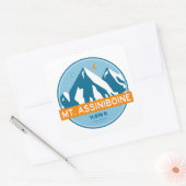 Mt. Assiniboine Stars Maan Vierkante Sticker (Envelop)