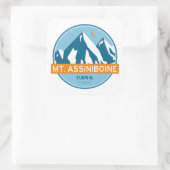 Mt. Assiniboine Stars Maan Vierkante Sticker (Tas)