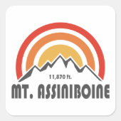 Mt. Assiniboine Vierkante Sticker (Voorkant)