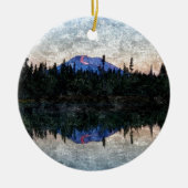 Mt Bachelor, Oregon, Dawn Keramisch Ornament (Voorkant)