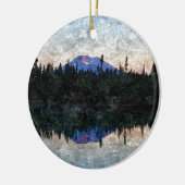 Mt Bachelor, Oregon, Dawn Keramisch Ornament (Links)